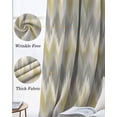 thumbnail image 3 of Watercolor Geometric Kitchen Curtains Southwest Ethnic Country Cafe Short Curtains for Bathroom Blackout Window Curtain Grommet Small Window Treatment Tier Drapes for Bedroom Living Room 52"x45"x2, 3 of 9
