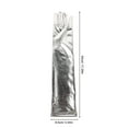 thumbnail image 5 of SWETRACE Style Shiny Wet Look Gloves Silver 1 Pair 17.29X3.34X0.12in, 5 of 7