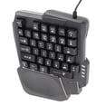 thumbnail image 3 of Teclado para juegos de una mano, 35 teclas, resistente al agua, reposamanos ancho, negro, para una sola mano, para juegos de ordenador y móviles., 3 of 14
