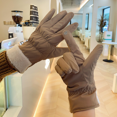 thumbnail image 5 of Guantes de invierno gruesos, cálidos e impermeables para mujer, de terciopelo, para otoño e invierno, resistentes al viento y al frío, bonitos guantes de esquí para montar a caballo, 5 of 5