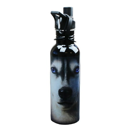 - The Mountain Siberian Husky Face Water Bottle