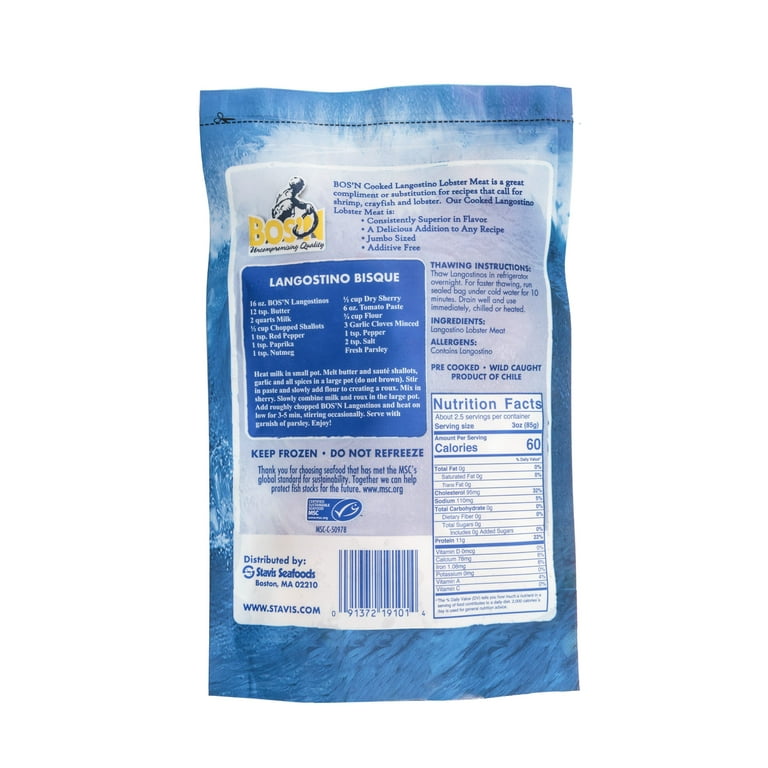 Bos'n Frozen Langostino Lobster 8 oz. Bag