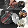 thumbnail image 4 of Yayeee Ashtray with Lid for Cigarette Smokeless Stainless Steel Home Ash Holder, Red Abstract Lines, 4 of 7