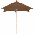 thumbnail image 3 of California Umbrella WOFA604-5414 6 ft. x 6 ft. Fiberglass Market Umbrella Pulley Open Marenti Wood-Sunbrella-Wheat, 3 of 7