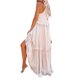 thumbnail image 4 of VISgogo Vestido sin mangas de verano para mujer, color sólido, cuello cuadrado, sin mangas, informal, de una pieza con dobladillo con volantes para damas, S / M / L VISgogo moda, 4 of 9