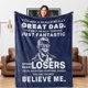 thumbnail image 1 of LHSHID Dad Blanket Gifts for Dad Birthday Gifts for Dad Dad Birthday Gifts Birthday Gifts for Dad Happy Birthday Dad Gifts for Dad from Kids 50"x60", 1 of 7