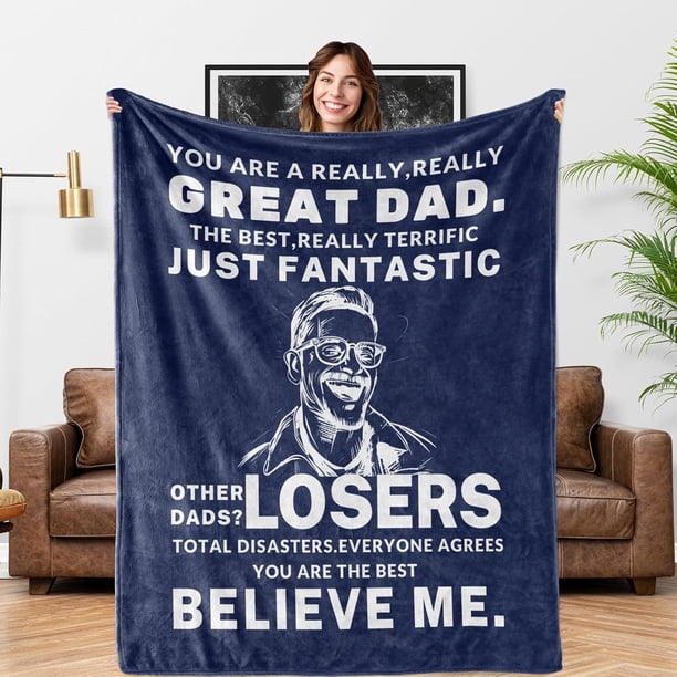 LHSHID Dad Blanket Gifts for Dad Birthday Gifts for Dad Dad Birthday Gifts Birthday Gifts for Dad Happy Birthday Dad Gifts for Dad from Kids 50"x60"