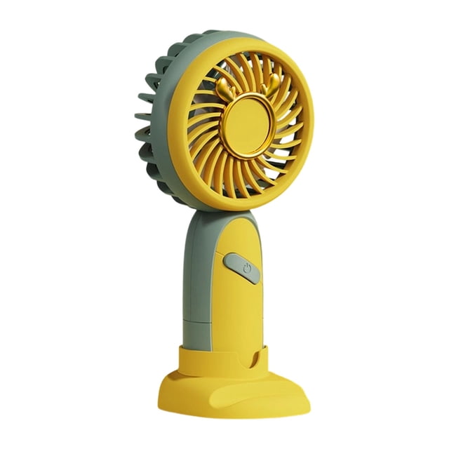 ICQOVD Desktop Fan Usb Rechargeable Handheld Mini Fan Hands Free Portable for Summer Outdoor Work Travel
