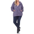 thumbnail image 2 of White Mark Women's Plus Size Hooded Sherpa Jacket, 2 of 5