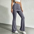 thumbnail image 4 of WAGUTH Women's Skirted Flare Leggings High Waist Ruched Skirt Overlay Bootcut Yoga Pants with Drawstring for Tennis Golf Gym, 4 of 6