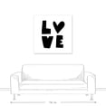 thumbnail image 3 of Creative Products Black and White Love 36x36 Canvas Wall Art, 3 of 5