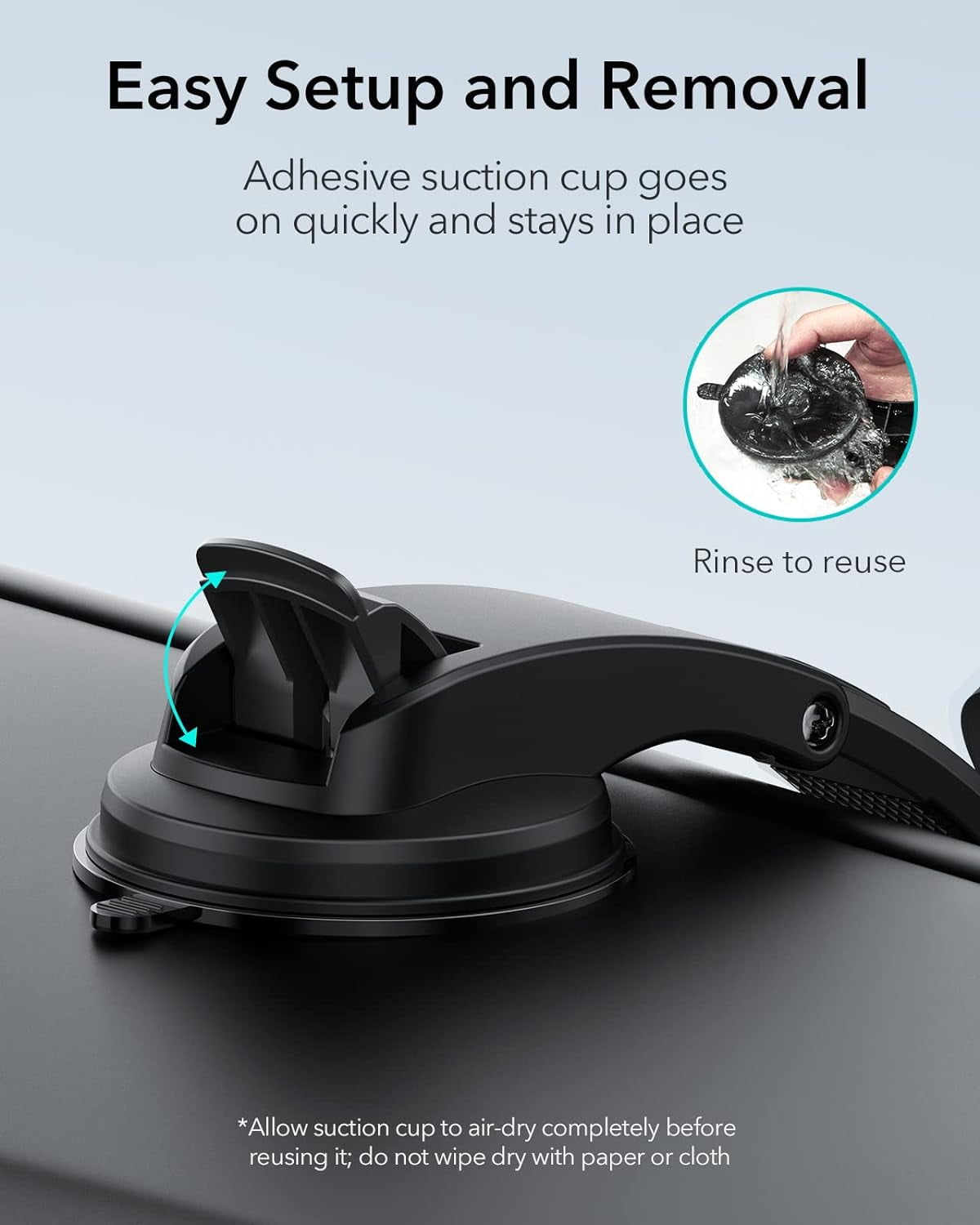 ESR HaloLock Dashboard Wireless Charger Black