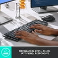 thumbnail image 6 of Logitech MX Mechanical Wireless Illuminated Performance Keyboard, Linear Switches, Backlit Keys, Bluetooth, USB-C, macOS, Windows, Linux, iOS, Android, Metal, 6 of 14