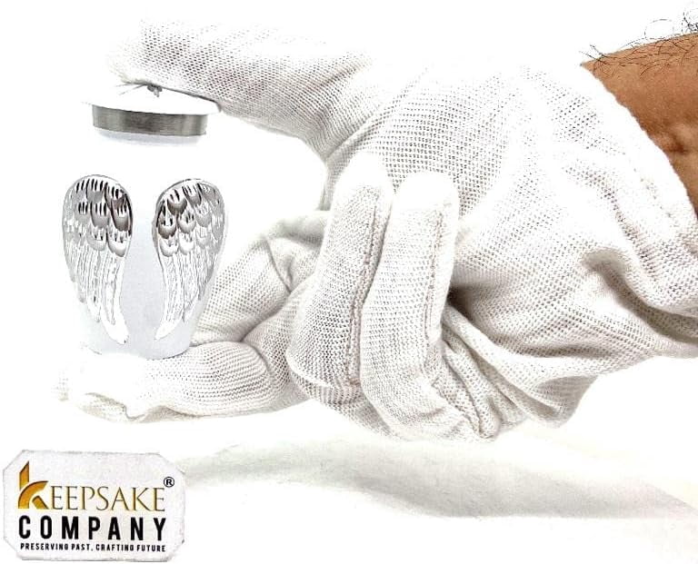 Keepsake Company Angel Wings Mini Urns for Human Ashes – Set of 4 Tiny Cremation Urns – Ash Holders for Memorial Keepsakes