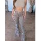 thumbnail image 1 of Pantalones acampanados de cintura alta para mujer, Pantalón recto, elástico, ajustado, estampado Floral, ropa de calle informal, Yoga, Verano, 1 of 5