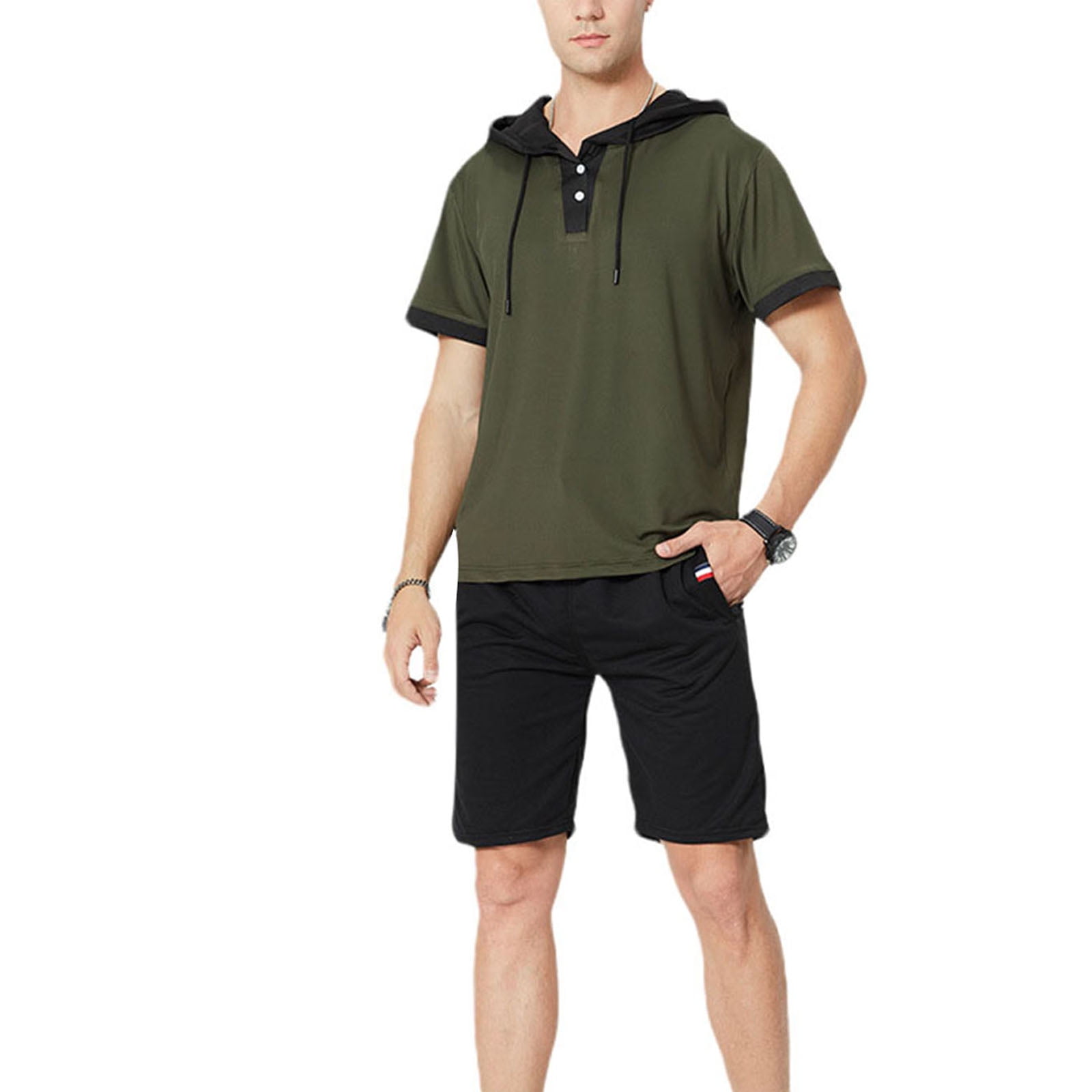 hirigin Men Summer Tops Match Color 