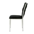 thumbnail image 6 of Sumdeal 5-Piece Dining Set, 70 in White Faux Marble Dining Table with 4 Black Velvet Chairs, Silver Legs, 6 of 8