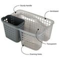 thumbnail image 5 of Bath Bliss 2 in 1 Plastic Portable Bath Tote Shower Caddy, Gray, 5 of 12