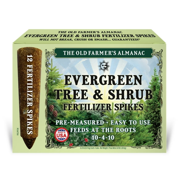 The Old Farmer's Almanac Evergreen Tree & Shrub Fertilizer Spikes (3.0 Lbs - 12 Pack)
