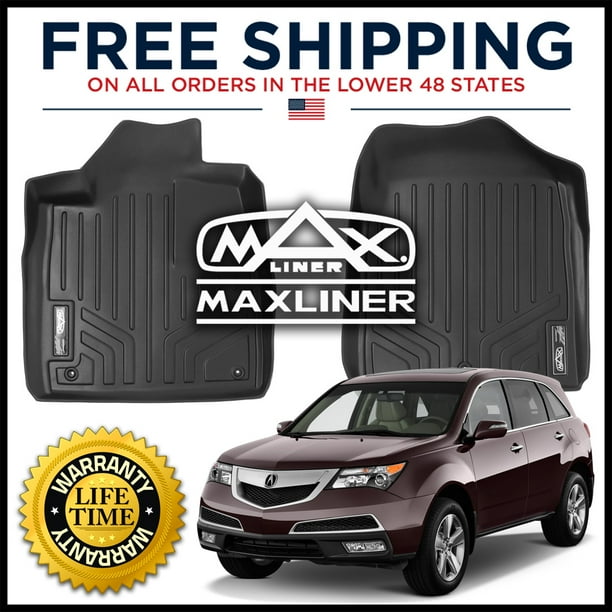 MAXFLOORMAT Front 1st Row Floor Liner Mats Black for 20072013 Acura