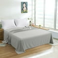 thumbnail image 5 of Flxxie 1800 Count Soft Brushed Microfiber Flat Sheet, Shrinkage, Fade Resistant Bedding Top Sheet, Easy Care, Light Gray, Twin, 66"x96" with 4" hem, 5 of 6