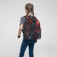 thumbnail image 5 of Naloa Red Moon Shark Sailboat Print Lightweight DayBackpack Suitable for school, work, shopping, travel, etc., 5 of 5