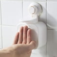 thumbnail image 4 of Accessoire de Bain Moderne, Distributeur de Savon Mural avec Installation Sans Perçage, Ventouse Réutilisable Assure une Adhérence Sécurisée pour Bouteille de Liquide dans la Salle de Bain (Blanc), 4 of 6