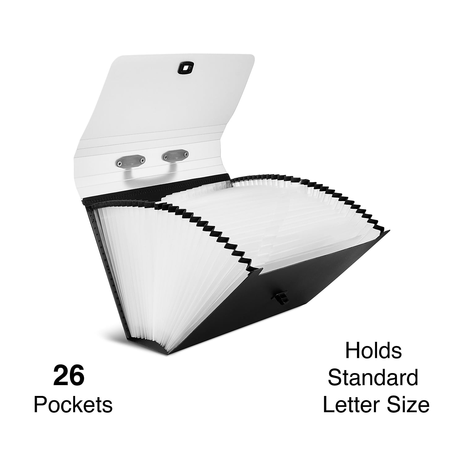 Staples Office Pro Accordion File 26-Pocket Letter Size Black (TR51836)