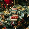 thumbnail image 4 of XWSHYW Adornos Colgantes Colgante de Acrílico de Doble Cara Árbol de Navidad Colgante de Acrílico Libro de Navidad Decoración, 4 of 6