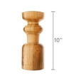 10 And 8 inches Holiday Time Wooden Pillar Candle Holder Set 2 Table