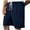 Blue, variant on Yaoyar Mens Elastic Waist Athletic Shorts Classic Solid Color Shorts with Pocket Drawstring Lace-Up Home Half Shorts Pants