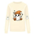 thumbnail image 4 of Halloween Sweatshirts for Women Cute Ghost Pumpkin Graphic Pullover Cozy Spooky Crewneck Fall Casual Long Sleeve Top, 4 of 4