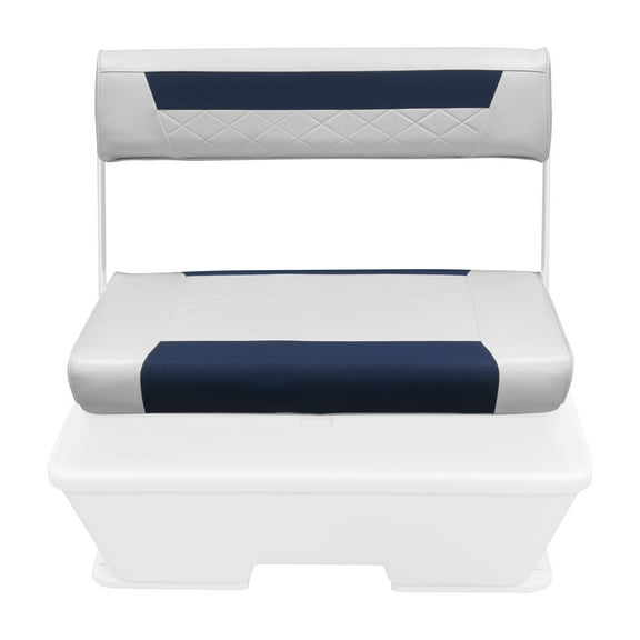Wise 8WD156-BS-1904 Deluxe Series Swingback Back Rest & Seat Cushion Set, fits 70 Qt. / 62 Qt. Swingback Cooler Seat - Brite White / Mariner Blue