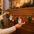 thumbnail image 4 of Felt Christmas Garland with LED Lights, Non-woven Santa Reindeer Tree Bunting Banner, Pre-strung Lighted Christmas Hanging Decor for Mantel Wall Fireplace Holiday Decoration, 4 of 7