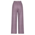 thumbnail image 4 of LEBONYARD Womens Pants Plus Size,Womens Pants Elastic Waist,Women's Summer High Waisted Wide Leg Pants Stripe Matching Yoga Gym Long Pants Purple XL, 4 of 4