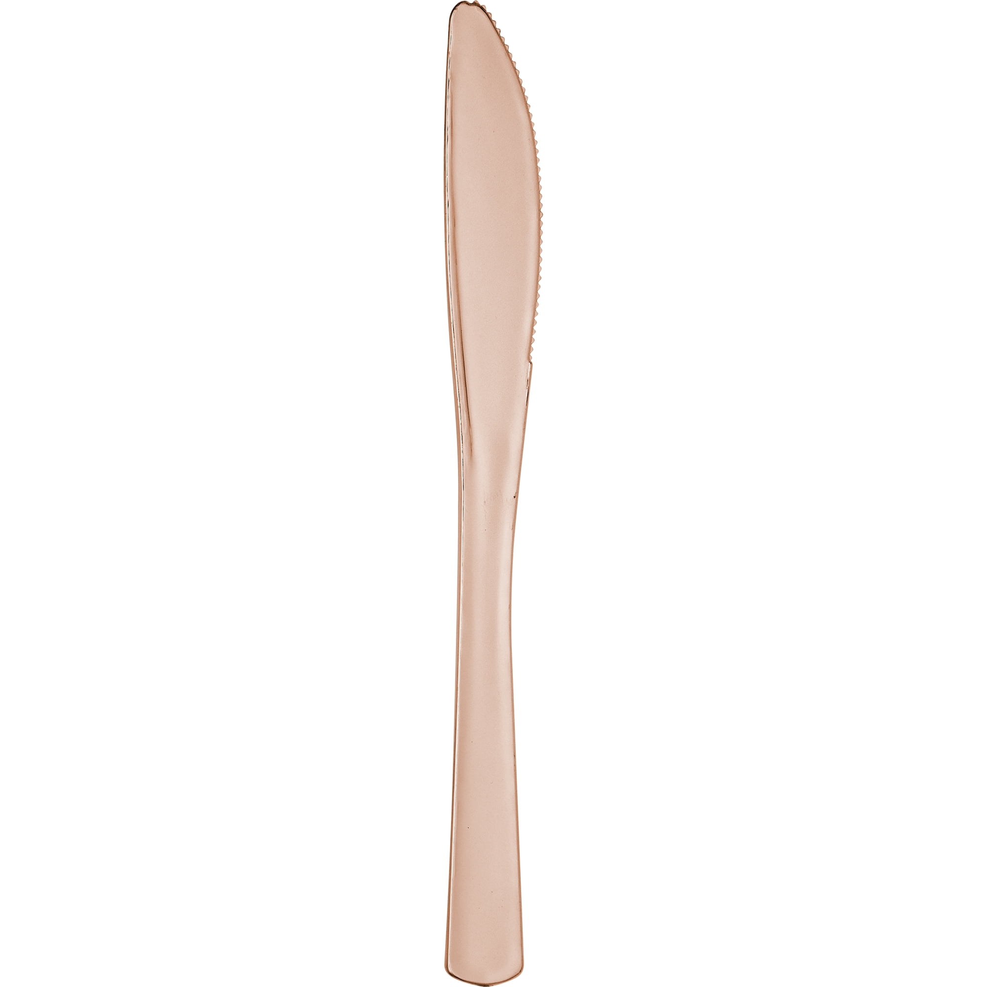 (2 pack) Rose Gold Assorted Plastic Disposable Cutlery 24 Count Forks Spoons Knives by Way to Celebrate