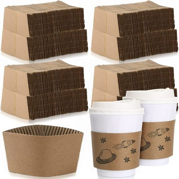 1400 Pieces Coffee Cup Sleeves 12 oz 24 oz Kraft Cup Sleeve Bulk