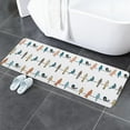 thumbnail image 5 of Kitchen Mat Rug 1 PCS Birds on The Wire Teal Grey Orange Runner Rug Anti-Fatigue Comfort Memory Foam Standing Mat Non-Slip Floor Door Mat for Bathroom Bedroom 18x47in, 5 of 6