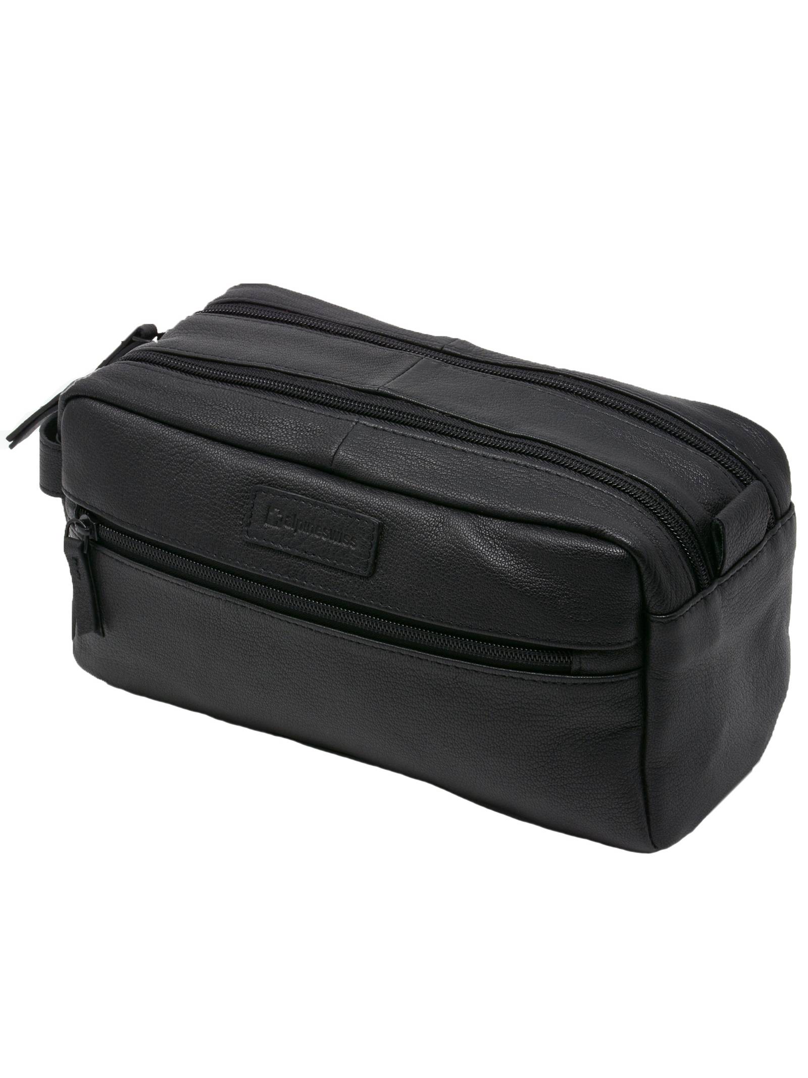 AlpineSwiss Sedona Toiletry Bag Genuine Leather Shaving Kit Dopp Kit Travel Case