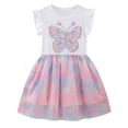thumbnail image 2 of WIBACKER Toddler and Little Girl's Casual Ruffled Sleeveless Tutu Skater Princess Dress - 1PCS Butterfly, 2 of 6