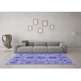 thumbnail image 3 of Ahgly Company Machine Washable Indoor Rectangle Abstract Blue Modern Area Rugs, 7' x 10', 3 of 4