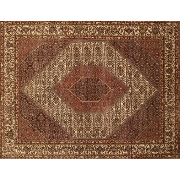 Ahgly Company Machine Washable Indoor Rectangle Traditional Saffron Red Area Rugs, 5' x 8'