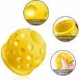 thumbnail image 3 of Trailer Ball Head Cover - Soft Rubber Protection for 50mm Hitch Balls, Abrasion-Resistant, Dust-Proof & Stylish - Yellow (1 Piece), 3 of 4