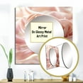 thumbnail image 3 of Designart "Tender Pink Silken Wave" Abstract Liquid Ink Pink Large Square Mirror - Square Bedroom Mirror Printed Wall Decor - Modern Square Printed Wall Mirror Art, 3 of 5