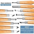 thumbnail image 5 of CJC Wood Carving Hand Chisel Tool, 12Pcs Professional Gouges Set, Upgrade Carbon Steel Carving Tools Wood Carving Knife Set, 5 of 7