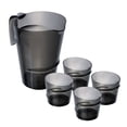 thumbnail image 1 of Set de Jarra Negra con 4 Vasos – Plástico Resistente, 1 of 1