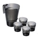 thumbnail image 1 of Set de Jarra Negra con 4 Vasos – Plástico Resistente, 1 of 1