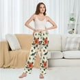 thumbnail image 6 of FORMRS Women's Pajama Pants with Pockets Soft Comfy Loungewear Sleep Bottom, Sizes S-2XL, Large Red Floral Pattern, 6 of 8