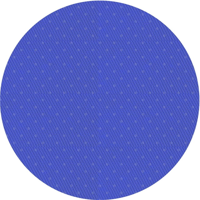 Ahgly Company Tapis Rond Lavable en Machine Intérieur Ruban Bleu Transitionnel, 3 Pieds Rond