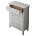 thumbnail image 4 of Passion Furniture Primo Silver Champagne 5 Drawer Chest of Drawers (32 in L. X 16 in W. X 48 in H.), 4 of 5